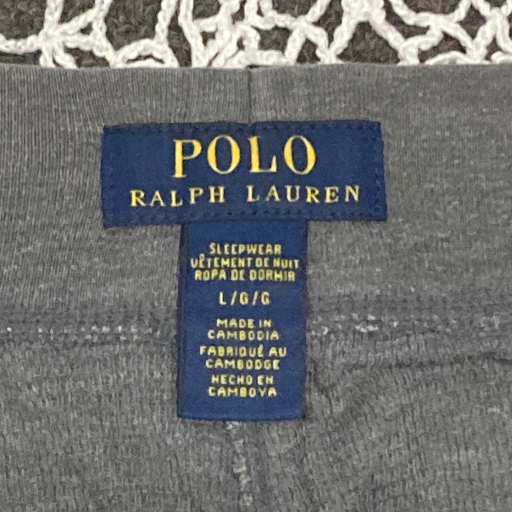 Polo Ralph Lauren Mens Grey Waffle Knit Jogger Sleepwear Lounge Pants Large - Picture 3 of 6